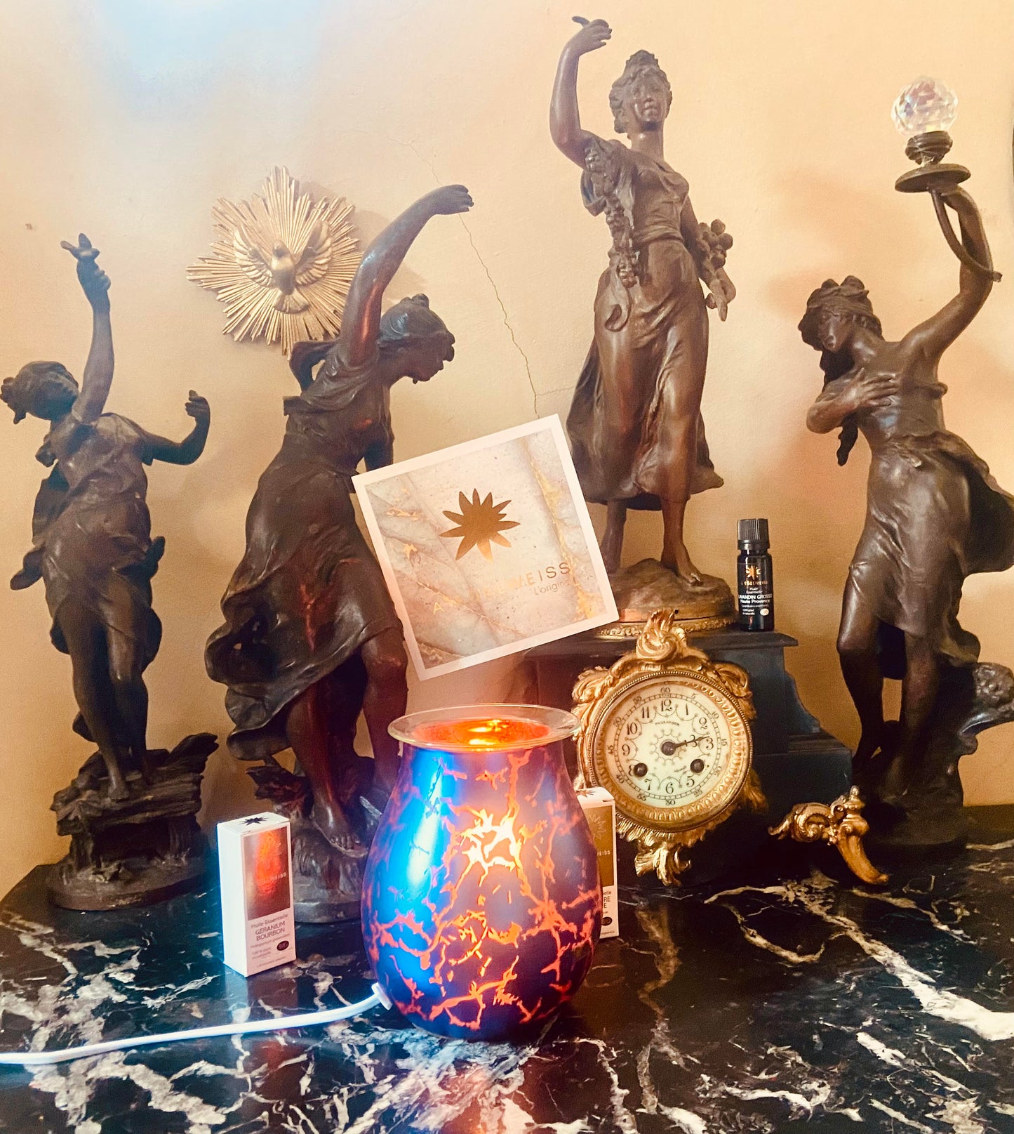 Diffuseur de chaleur douce Verre bleu – A Edelweiss