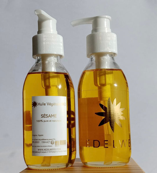 Huile végétale vierge de sésame bio