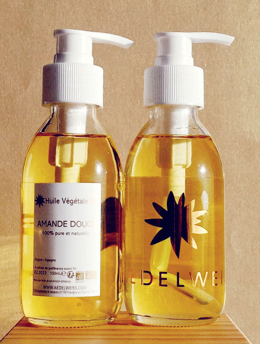 Huile végétale vierge d’amande douce bio