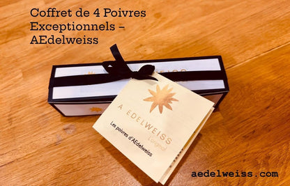 Coffret de 4 poivres exceptionnels - AEdelweiss